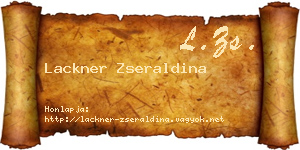 Lackner Zseraldina névjegykártya